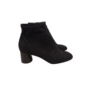 Donald J Pliner Ankle Boots Womens 10 Black Cazzie Stretch Suede Block Heel